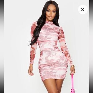 Pretty little thing oriental mesh dress